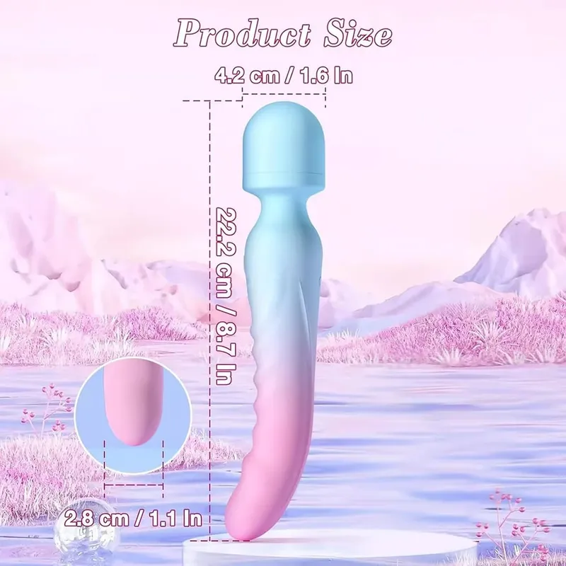 3 DALAM 1Mod Dildo Vibrator Mesin AV Magic love Wand Kelentit G Spot Stimulator Faraj Wanita Tukang Urut Wanita Dewasa Mainan Seks 18 — image 6