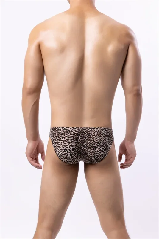Seluar Dalam Lelaki Seksi Seluar Dalam Corak Leopard Pinggang Rendah Seluar Slip Lembut Pakaian Dalam Seluar Dalam Kantung Tangas Sexis De Hombre