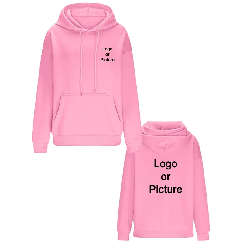 Gör-det-själv-design Oversize-huvtröjor Dammode Skräddarsytt tryckt lös långärmad axel Drop Cuff Sweathsirts Pullovers Sudadera — image 9