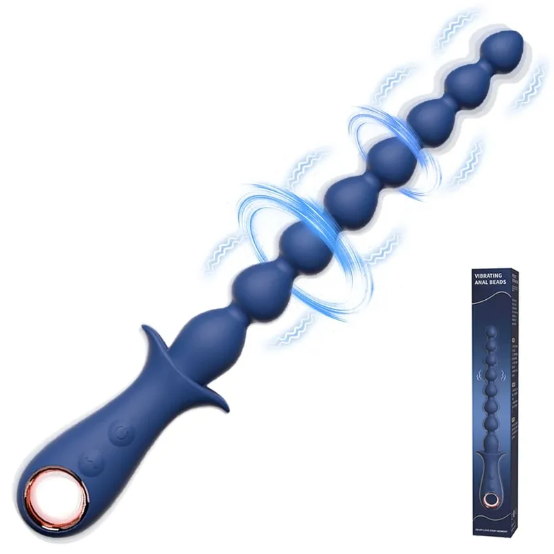 Anal Beads Vibrator Anal Plug Vibrating Male Prostate Massager Vagina Clitoris Stimulator Butt Plug for Women Men Adult Sex Toys — image 1
