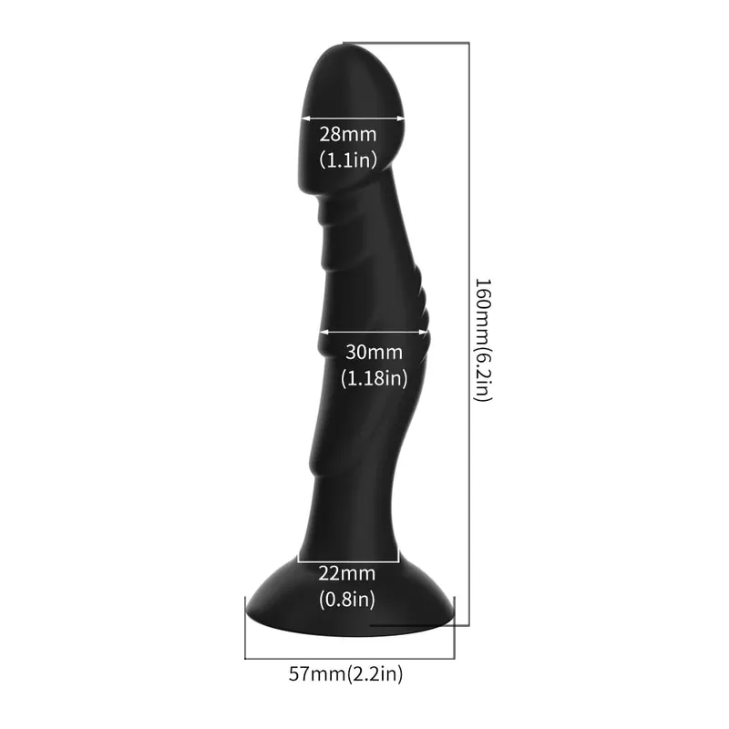 Dildo Palam Dubur Palam Punggung dengan Cawan Sedutan Kuat Pengurut Prostat Produk Pelebaran Dubur Melancap Mainan Seks Wanita Lelaki 3 Saiz