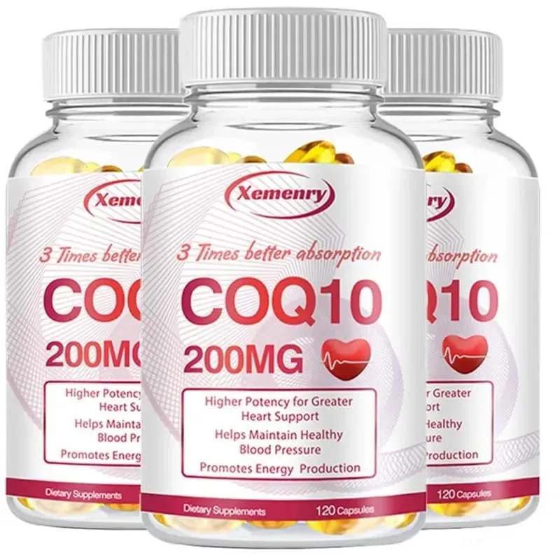Coenzyme Q10 Capsules 200mg -Provide Energy Support Heart and Cardiovascular Health Promote Metabolism Anti-oxidation — image 1
