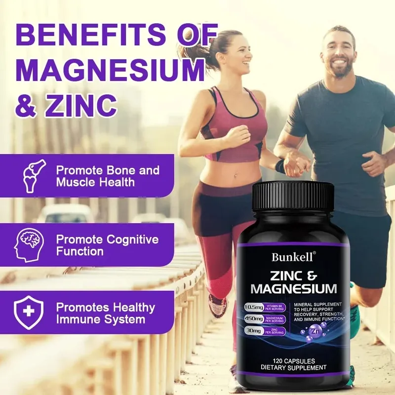 Zinc + Magnesium Supplement Strong Bones Teeth Heart Nerves Enhance Immunity Support Bone Density and Muscle Health — image 2