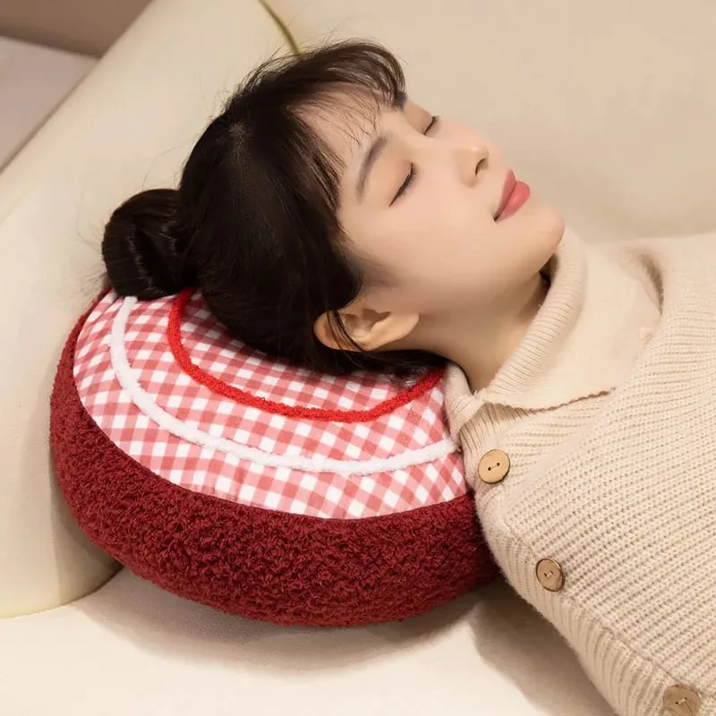 레드 그리드 던져 베개 스타 문 사랑 심장 삼각형 타원 소파 침대 요추 쿠션 홈 장식 장식품 — image 5