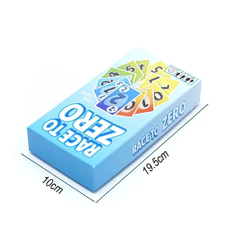 Jeu de cartes Race to Zero Jeu de cartes de stratégie rapide pour les amis de la famille et les fêtes Amusant Nombre compétitif Voyage Entertainme — image 5
