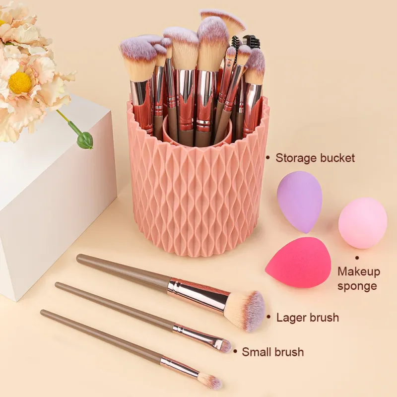 1-20 pçs pincéis de maquiagem conjunto sombra de olho fundação blush iluminador corretivo ferramenta de beleza feminina puffs beleza esponjas polegar puffs — image 6