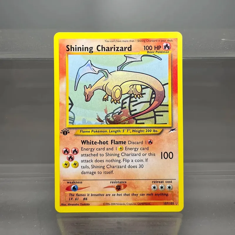 PKM 單卡第一版 1996 年雷丘噴火龍 PTCG 箔卡遊戲收藏 PKM 代理卡 — image 12