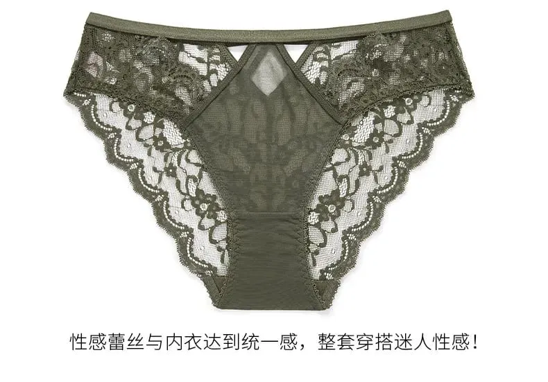 Ladies New Thin Lace Lingerie Set Soft Underwire Bra Push Up Support Bust Minimizing Anti Sagging Soft Comfort Wear 32-42 — image 12