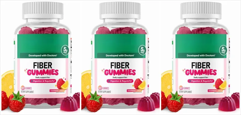 Gummies aux fibres santé digestive régularité saveur framboise citron sans sucre ajouté racine de chicorée végétalienne prébiotique 60CT adultes — image 8