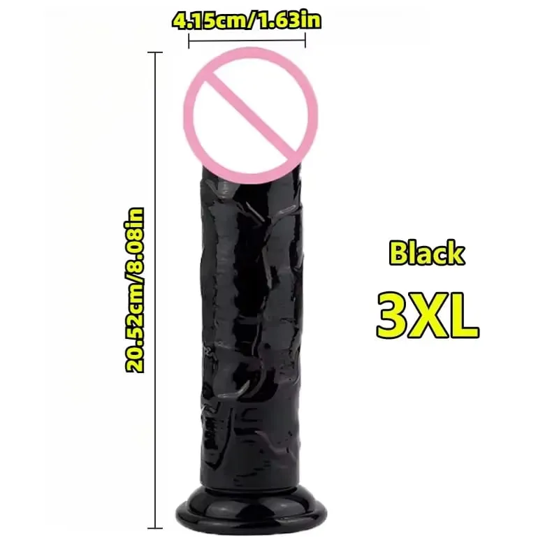 Super Cheap 7 Sizes 5 Colors Realistic Soft Jelly Dildo Suction Cup Adult Sex Toy for Women and Men Vaginal and Anal Masturbator — image 15