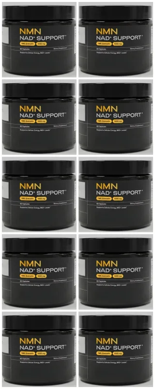 NMN NAD+ Support Capsules 1000 มก. รองรับพลังงานเซลลูล่าร์ ระดับ Cognitive Health NAD+ ด้วย TMG Quercetin 60 แคปซูลผู้ใหญ่