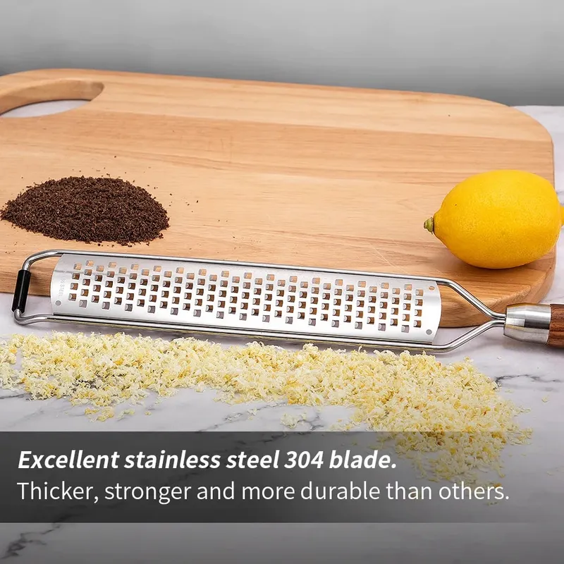 Stainless Steel Cheese Grater Slicer Lemon Zester Chocolate Chopper Fruit Peeler Planer Non-Slip Handle Lightweight Cook Gadgets — image 10