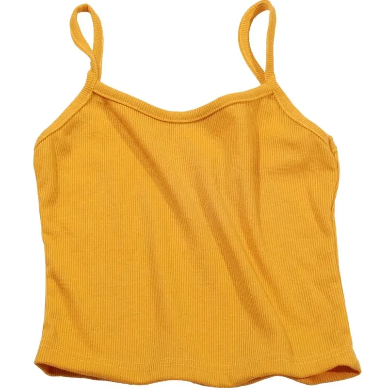 Kamisol Kecil Warna Solid Baru Musim Panas untuk Anak Perempuan dan Pelajar dengan Tampilan Melangsingkan dan Rompi Benang Serbaguna. Kemeja Dasar Pendek — image 6
