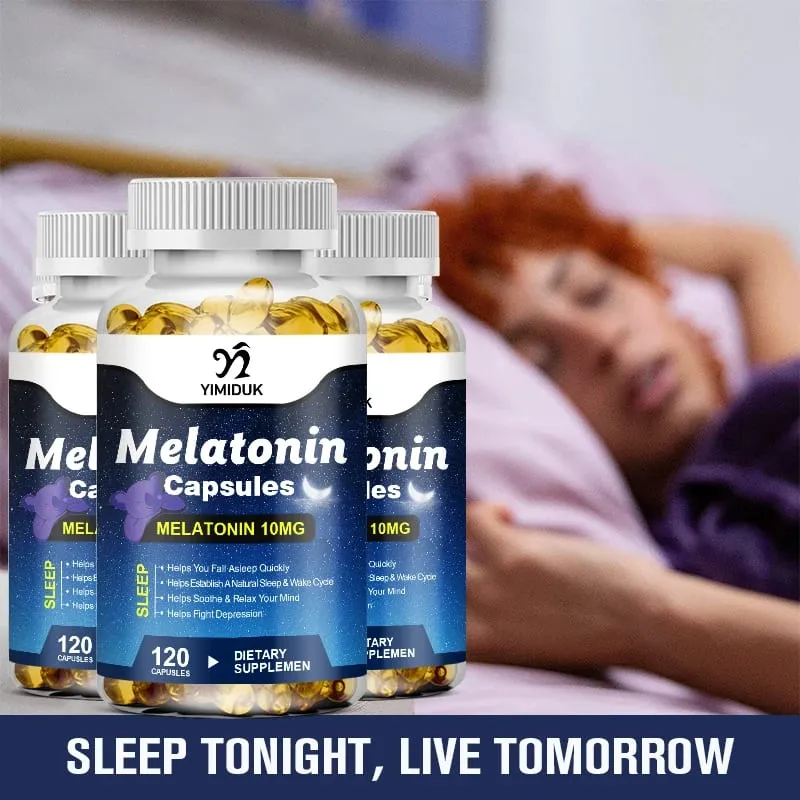 Melatonina 10mg Integratore alimentare per il sonno No Habit Sonno profondo Contiene melatonina - Sonno sano - 120 Capsule — image 4