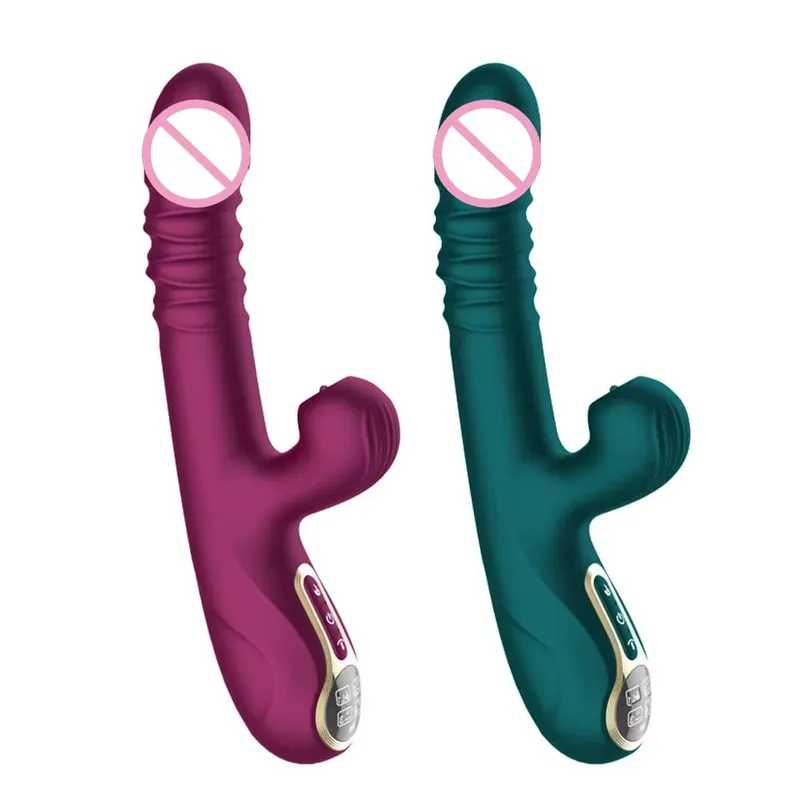 Godemiché vibrateur rétractable pour femmes, Piston rapide, chauffage, succion de la langue, léchage du point G, mamelon, vagin, masturbateur, jouets sexuels pour Couple — image 4