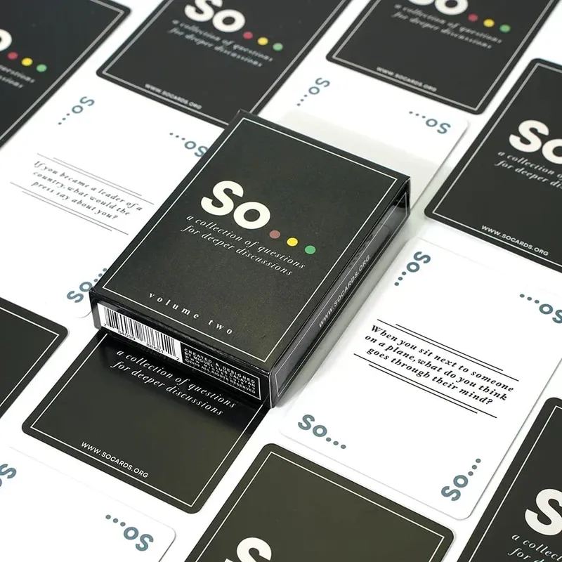 So Cards Conversation Starter - เกมไพ่คำถามสไตล์พิเศษคุณภาพสูงสำหรับผู้ใหญ่และครอบครัว Party Leisure Board Game — image 2
