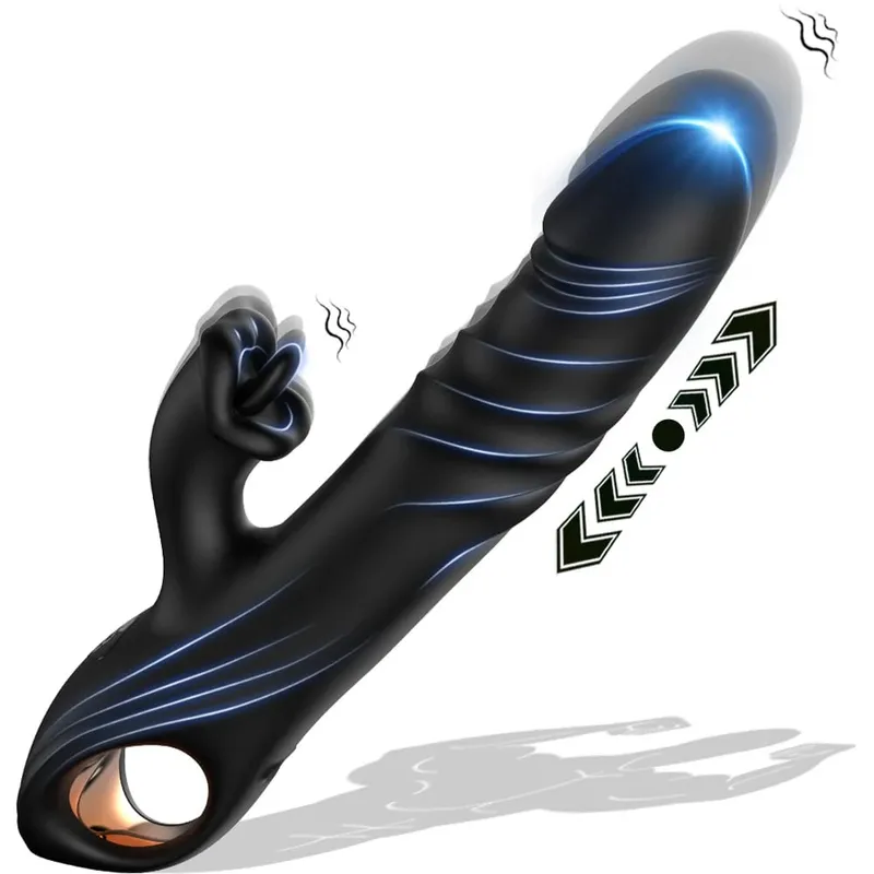 Giocattolo del sesso per le donne, vibratore del coniglio spinto per le donne, vibratore Dlido della vagina, stimolatore del clitoride del punto G, masturbazione femminile — image 10
