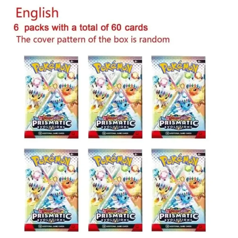 360 Keping/Kotak 10Kad/PACK Kad Pokémon Bahasa Inggeris Prismatic Evolutions Hadiah Kad Transaksi Pertempuran Penggalak Bahasa Inggeris