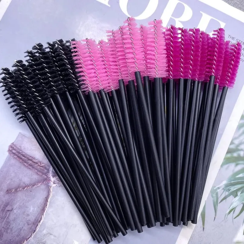 150/300pcs Mascara Bacchette Pennello per ciglia Spoolies per Estensione delle ciglia Sopracciglio e strumento per il trucco Pennelli per trucco all'ingrosso — image 1