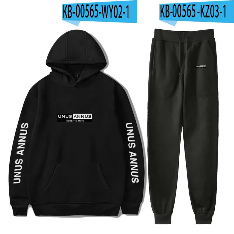 Popular Comfortable Unus Annus Print Sweatshirt Sweatpants Suit Hoodies+ Trousers Suit Boys/Girls 2 Piece Set Clothes — image 20