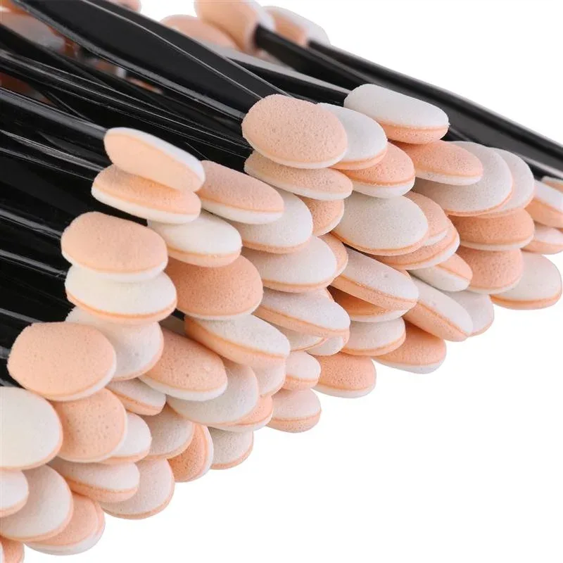 30/50/100 قطعة فرشاة ظلال العيون ماكياج المزدوج الوجهين الإسفنج النايلون مجموعة ظلال العيون فرش لمستحضرات التجميل قضيب ماكياج الساخن المتاح