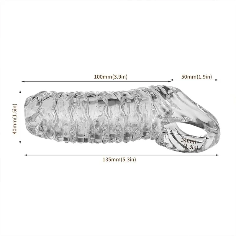 Men Penis Extender Sleeve Reusable Comdom Delay Ejaculation Penis Sleeve Dick Male Dildo Sex Toys for Men Adult 18+ Erotic Goods — image 7
