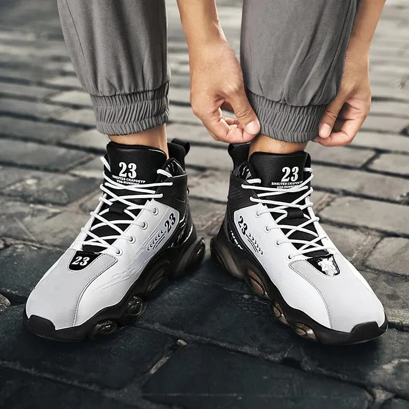 Scarpe alla moda di alta qualità primaverili da uomo con cinturino inferiore spesso da basket nuove scarpe da ginnastica casual traspiranti ammortizzate 2025 — image 5
