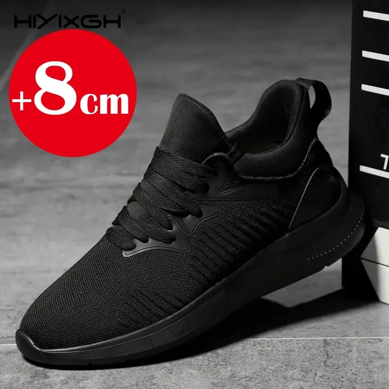 Chaussures rehaussantes pour hommes, hauteur augmentée de 6cm 8cm, baskets de marque de luxe en cuir véritable, talons cachés, chaussures décontractées, 2025 — image 6
