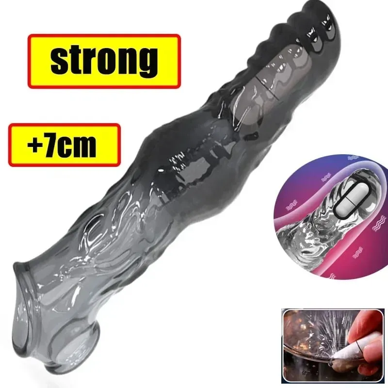 Penis Ekstensi Lengan Lembut Ejakulasi Tertunda Kondom Binatang Penis Extender Kontol Lengan Dewasa Mainan Seks untuk Pria Pijat Vagina — image 2