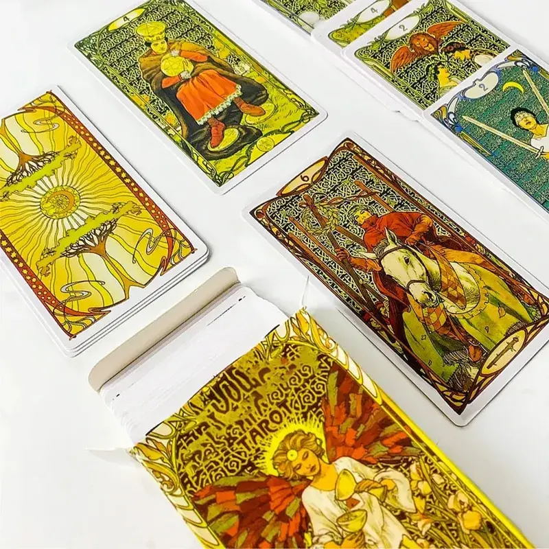 Laris Dek Tarot 78 Buah Kartu Karya Seni Mistis Tahan Lama & Portabel Sempurna untuk Bimbingan Spiritual & Kolektor — image 5
