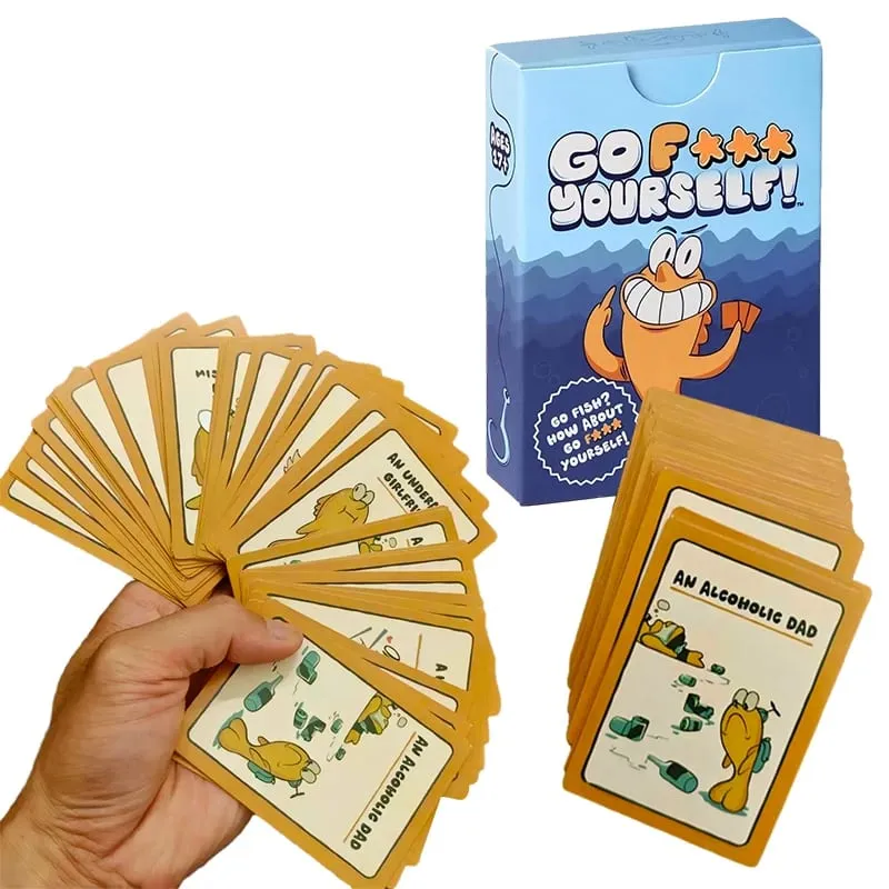 Go Fish Card Game Yourself Fun Gag Gift Permainan Papan Kelakar dengan Permainan Pesta Interaksi Keluarga Malam Twist untuk 2+ Pemain — image 1