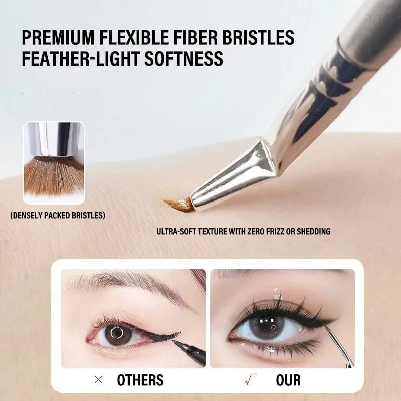 7 ชิ้น Professional Eye ชุดแปรงแต่งหน้า Bent Angled Eyeliner & คอนซีลเลอร์แปรง Under Eye Aegyo Sal Tear Trough Shadow เครื่องมือ — image 5