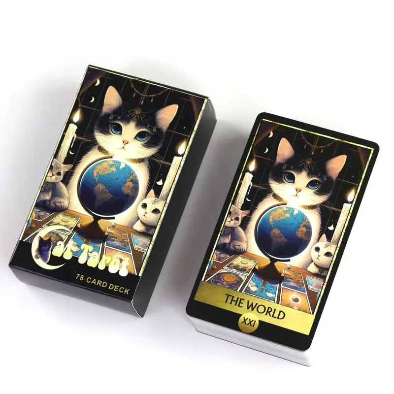 Nouveau jeu de cartes Tarot chat A 78, Version anglaise, jeux de société, soins personnels pour les lectures de Tarot, jeu vibrant et facile, jeu de divination, jouet