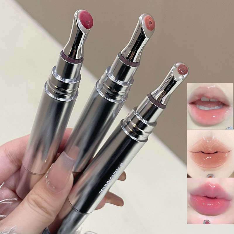 Cermin Esensi Berair Lip Gloss Tahan Lama Tidak Lengket Lipstik Cair Menepuk Jelly Lip Glaze Makeup Pelembab Warna Bibir — image 6