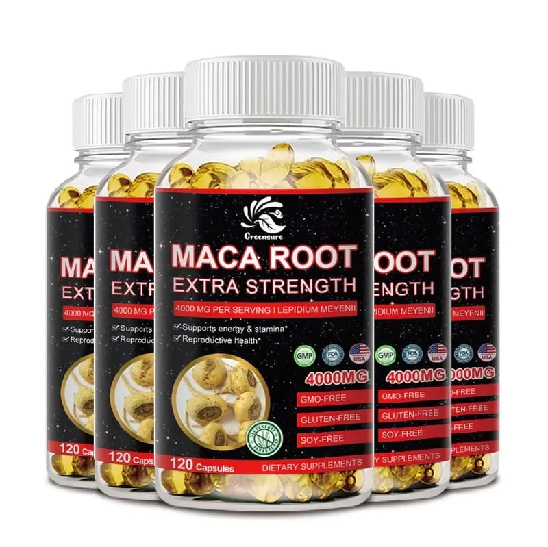 Greensure Organic Maca Root Powder Capsules 4000 มก. พร้อมอาหารเสริมสารสกัดจากราก Maca สำหรับผู้ชายและผู้หญิง — image 9
