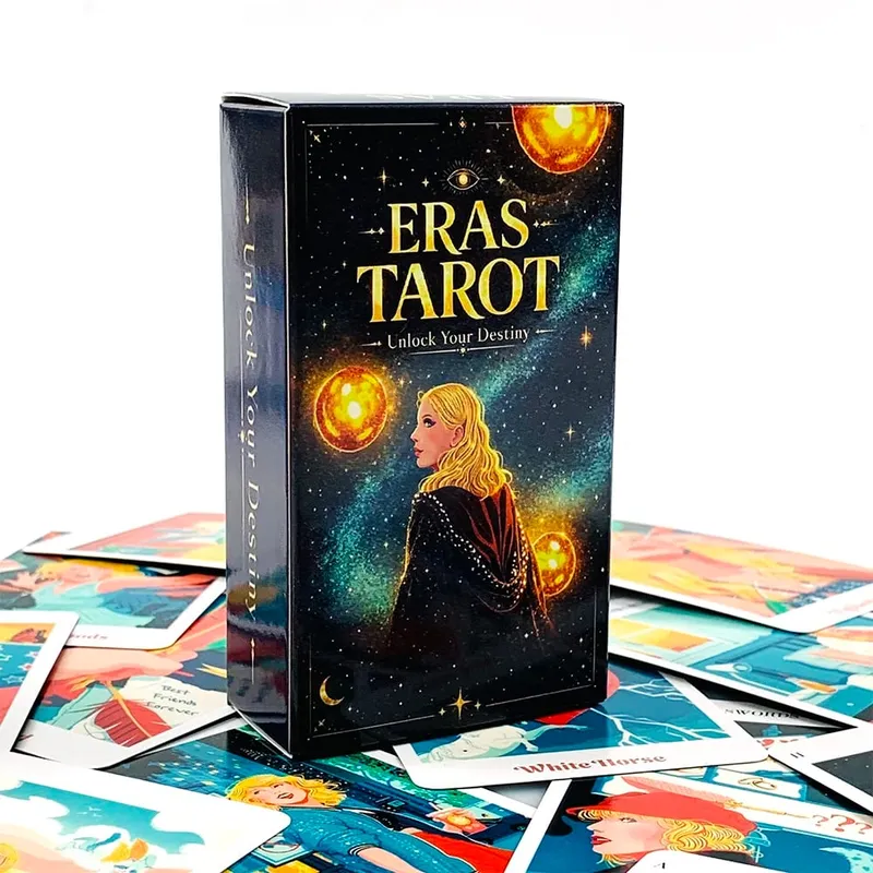 Eras Tarot Deck Starry Galaxy Cosmic Thème Tarot Cartes Mystic Space Witch Divination Jeu de société Destin Lecture Cartes de méditation — image 2