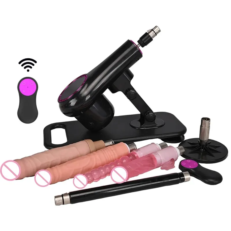 vibratore telescopico automatico della macchina dell'amore che spinge la macchina del sesso con diversi giocattoli allegati al dildo Giocattoli del sesso — image 15