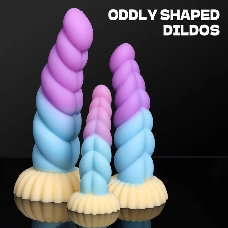 แฟนตาซี Anal Plug Dildos ต่อมลูกหมาก Clit G-Point Stimualor ช่องคลอดนวด Butt Plug ซิลิโคนผู้ใหญ่ของเล่นสำหรับสตรีและผู้ชาย — image 3