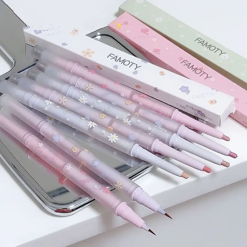 Eyeliner liquido a doppia testa Matita per ombretto Eye Highlighting Eyeshadow Stick Penna gel per trucco naturale per occhi grandi — image 1