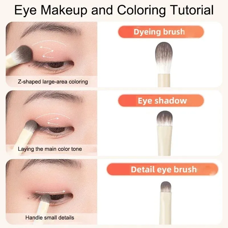 5/6/8/10 Stuks Make-Up Kwasten Set Professionele Zachte Oogmake-up Kwasten Contouren Oogschaduw Eyeliner Oog Detail Borstel Makeup Tools — image 4
