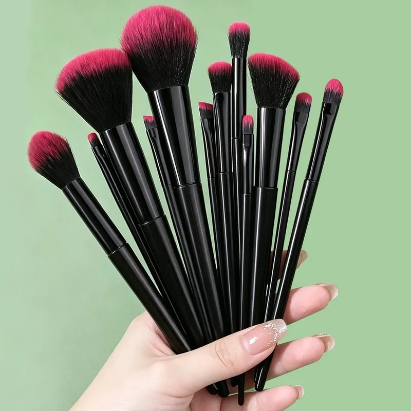 12/15/17Pc Set Berus Solekan Lembut untuk Pemula Berus Loose Powder Blush Eyeshadow Berus Dwi Guna Segitiga Span Mekap Basah & Kering — image 4