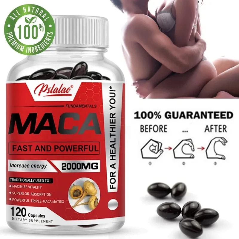 Maca Root Capsules for Men and Women To Maximize Vitality and Performance Made with Black Maca Red Maca and Yellow Maca Powders — image 2