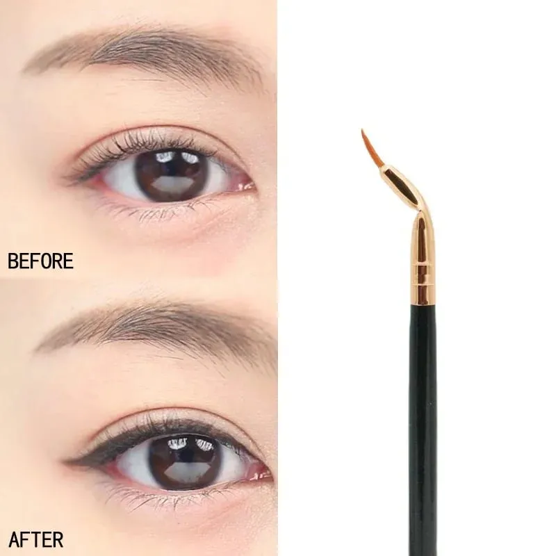 1Pc Bent Liner Makeup Brushes Precision Angled Eyeliner Brush Eyeshadow Eye Brow Tool Detalye Eye Liner Precision Cosmetic Tools