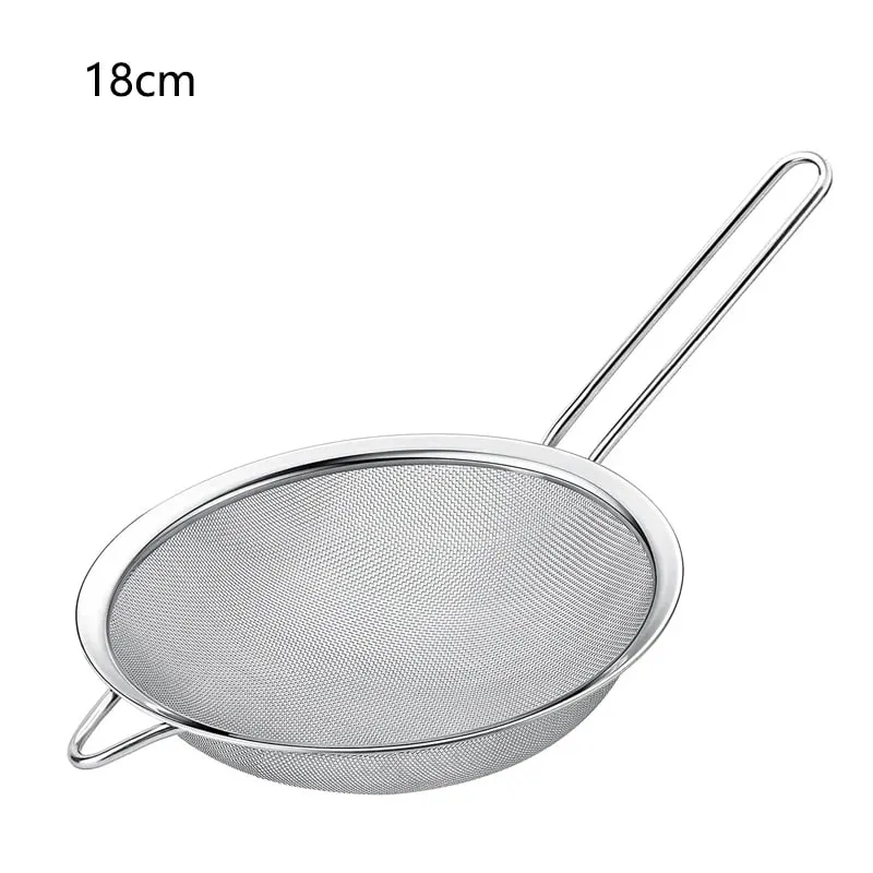 1/3/4 Keping/Set Wayar Keluli Tahan Karat Penapis Minyak Jaring Halus Penapis Tepung Penapis Penapis Alat Pembakar Pastri Aksesori Dapur — image 15