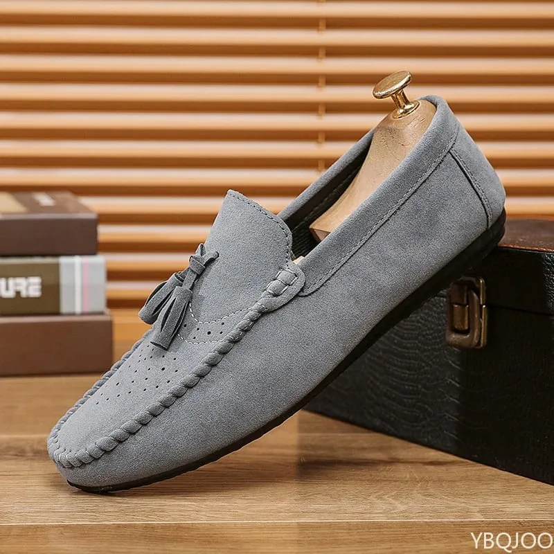 Lässige Lederschuhe für Herren, weiche Sohlen, faule Loafer zum Fahren, vielseitige, trendige Flats, modische, leichte Herrenschuhe, Zapatos für Damen — image 1