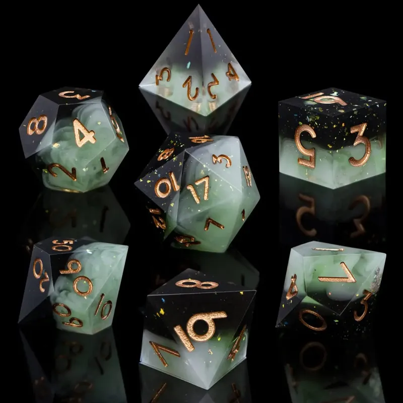 Set Dadu DND Resin Sharp Edge untuk Dungeons and Dragons Role Playing dan Permainan Meja — image 9