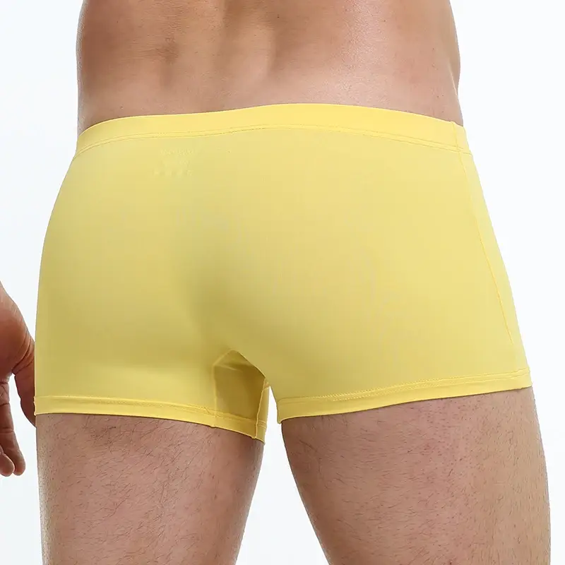 Fashion Boxers Ice Silk Man Underwear Underpants Breathable Comfortable Men's Panties Ultrathin BoxerShorts Trunks — image 9
