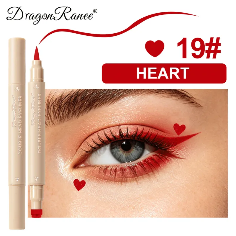 Eyeliner à Double extrémité 2 en 1, séchage rapide, imperméable et résistant à la sueur, pas facile à tacher, maquillage coloré pour les yeux