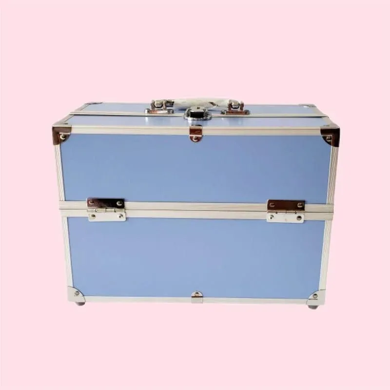 Professional Aluminum Alloy Cosmetic Case Large Capacity Multilayer Portable Storage Box Nail Tattoo Makeup Beauty Salon Supplie — image 9