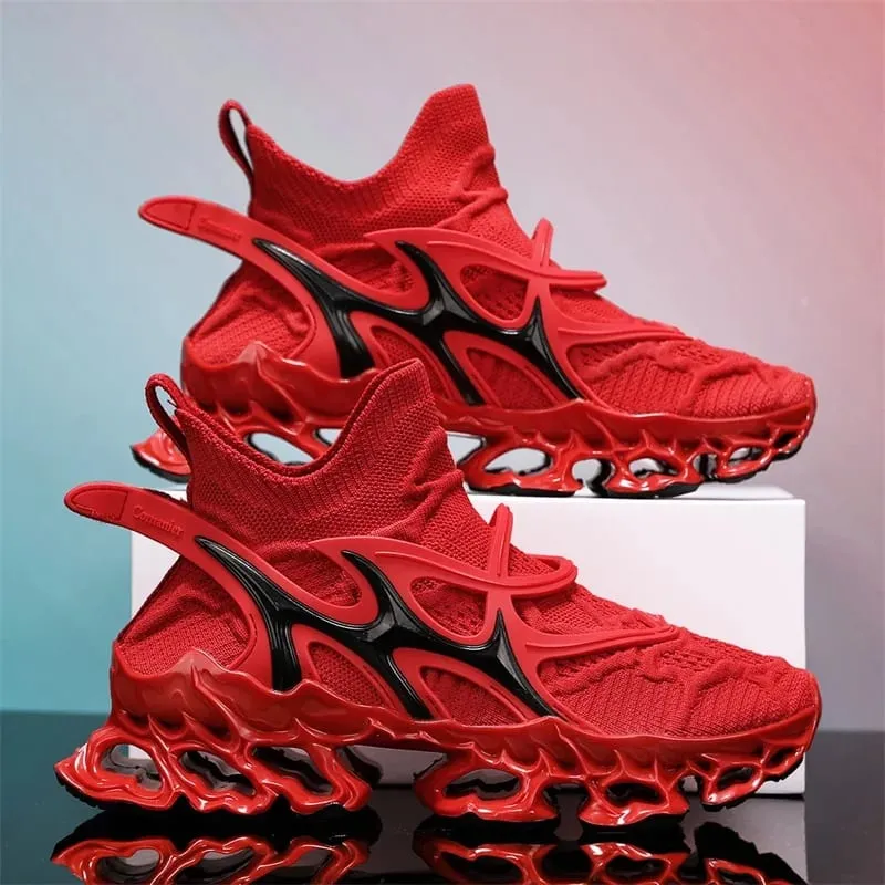 ผู้ชายประเภทใบมีดรองเท้าBreathable Shock Absorptionรองเท้าวิ่งรองเท้าลื่นรองเท้าสำหรับจ๊อกกิ้งเทนนิสGymรองเท้าผ้าใบแบบสบายๆ — image 8